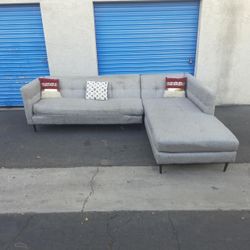Beautiful grey sectional couch