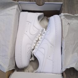 All White Brand New Air Force Ones In Box 8 And 1/2