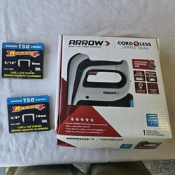  Arrow Cordless Staple Gun with Extra Staples - Like New