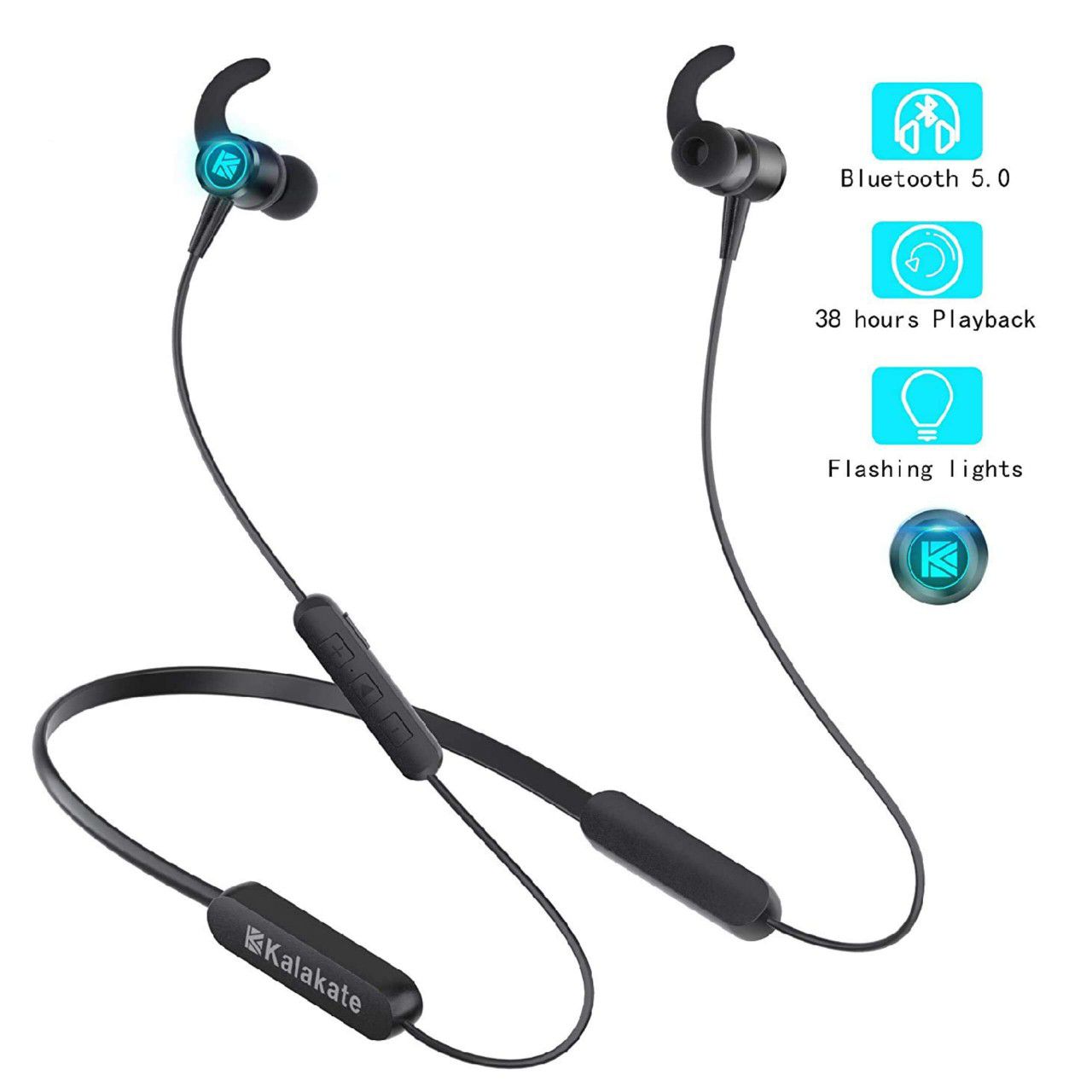 Wireless Headphones, Kalakate Bluetooth 5.0 Sport Earbuds