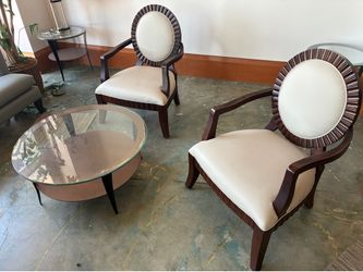 Office Chairs and Glass Table