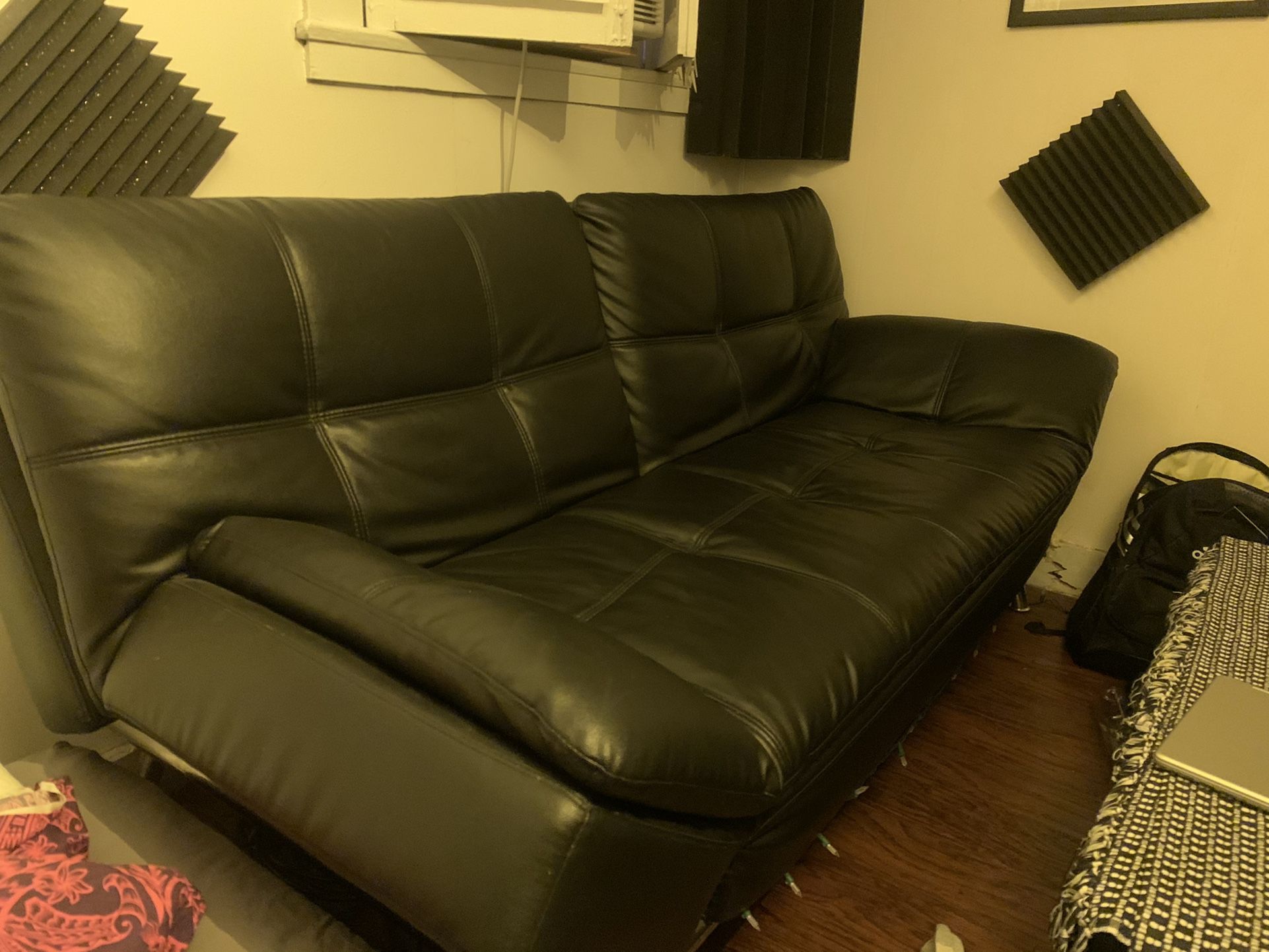Faux leather Costco futon
