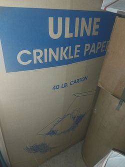 ULINE PACKAGING SPECIAL 1 OR 2 40LB BOXES OF SHREADED CARBOARD.
