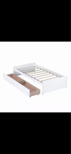 Twin XL Bed w/ 2 Drawers