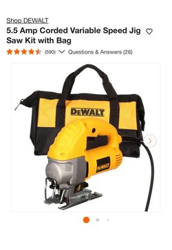 Shop DEWALT 5.5 Amp Corded Variable Speed Jig Saw Kit with Bag