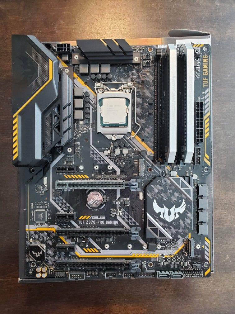 Intel i5 8600K, Asus TUF Z370-PRO Gaming, Corsair 16GB RAM