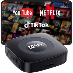 AI Magic Box for Streaming Netflix/YouTube/TikTok, Wireless Adapter Dongle, Support TF Card Wired Car Play & Android Auto 8