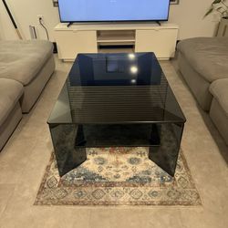 CB2 Tempered Glass Table