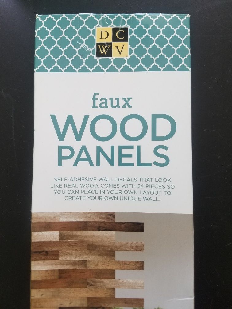 Wall Decal Faux Wood New Unused 24 Wall Decals