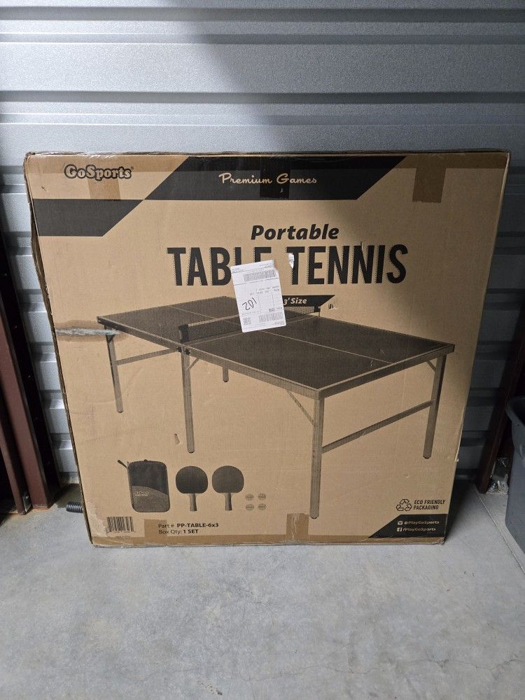 GoSports Ping Pong, Table Tennis Set, Brand New in Box, Portable, 6 ft x 3 ft