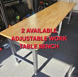 Work Bench Table 5000 lbs. Capacity 72 x 24 In. Oak Top for Home Commercial Adjustable Height

Work space size is 72 X 24 inches with oak wood top. Ta