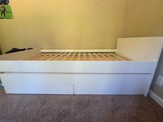 Twin bed with storages