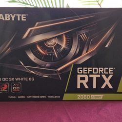 White Rtx Gigabyte 2060 Super Graphics Card