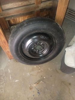 Temporary Spare Tire on Steel Wheel