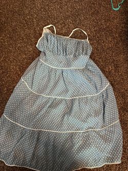Xxl blue and white dotted dress