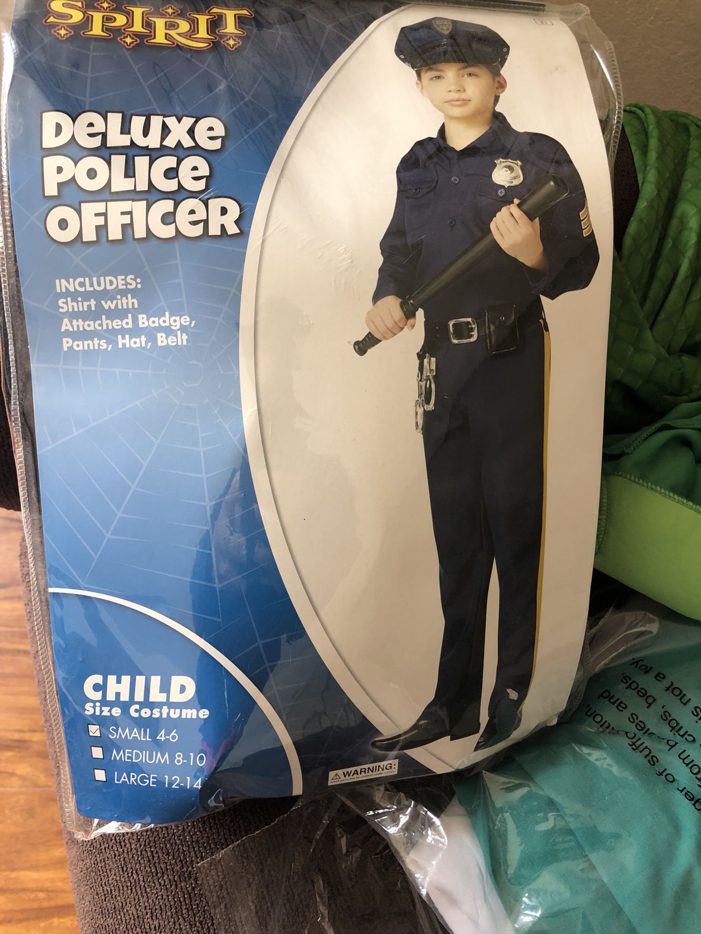 Police man costume 4 to 6 year old