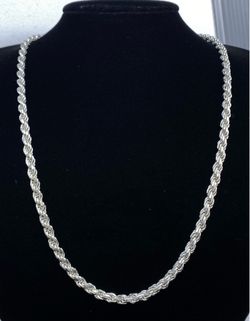 $700 Silver 925 Rope Chain Necklace