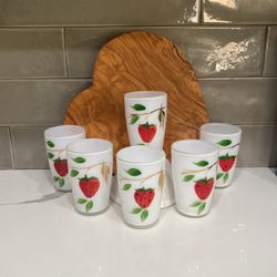 Vintage 1950’s Hand Painted  Juice Glasses
