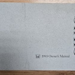 1993 Honda Civic Owner's Manual 
