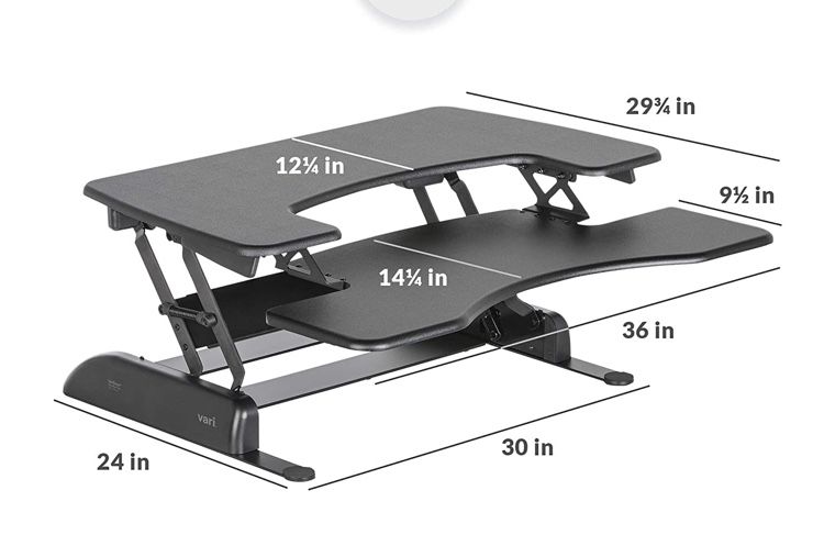 VariDesk Pro Plus 36 by Vari – Dual Monitor Standing Desk Converter – Work or Home