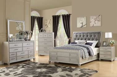Queen size bedroom set (q.bed, dresser, nightstand, mirror)🎈📦🛏