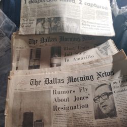 The entire 1974 Year Dallas Morning News Papers Dallas Times Herald