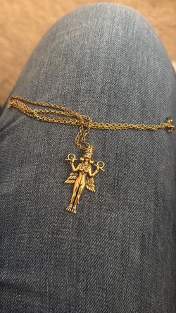 Inanna Goddess / Lilith gold necklace