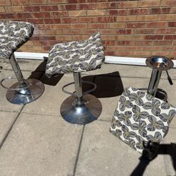 Floral patterned bar stools AS-IS