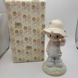 1986 Precious Moments My Love Will Never Let You Go Fishing Figurine #103497