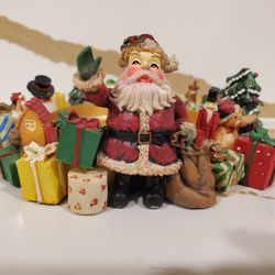 Beautiful Holiday Christmas Xmas Candle Holder Santa Snowman Centerpiece Traditions Meijer 