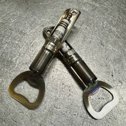 Custom Spark Plug Metal Art Bottle Openers - Mancave Stocking Stuffers -