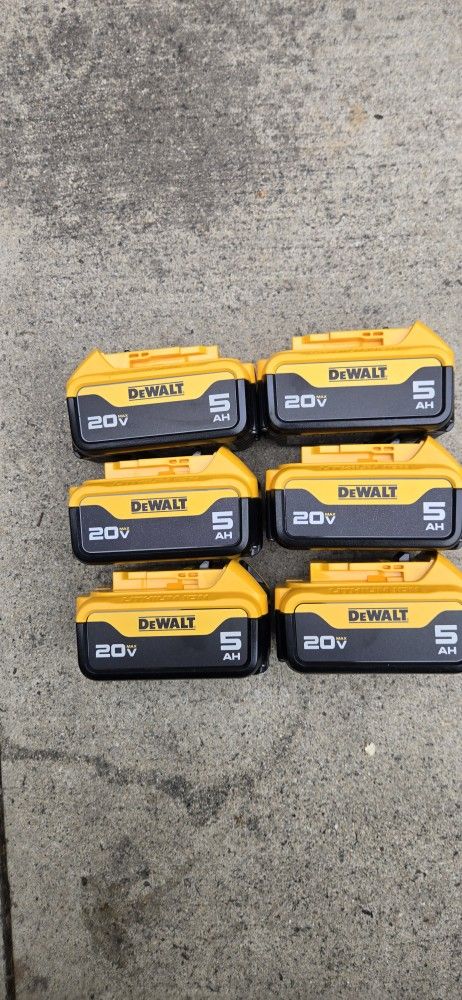 Dewalt 20v Batteries 5.0 Ah Brand New $60 Each
