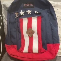 Red White and Blue Jansport Backpack