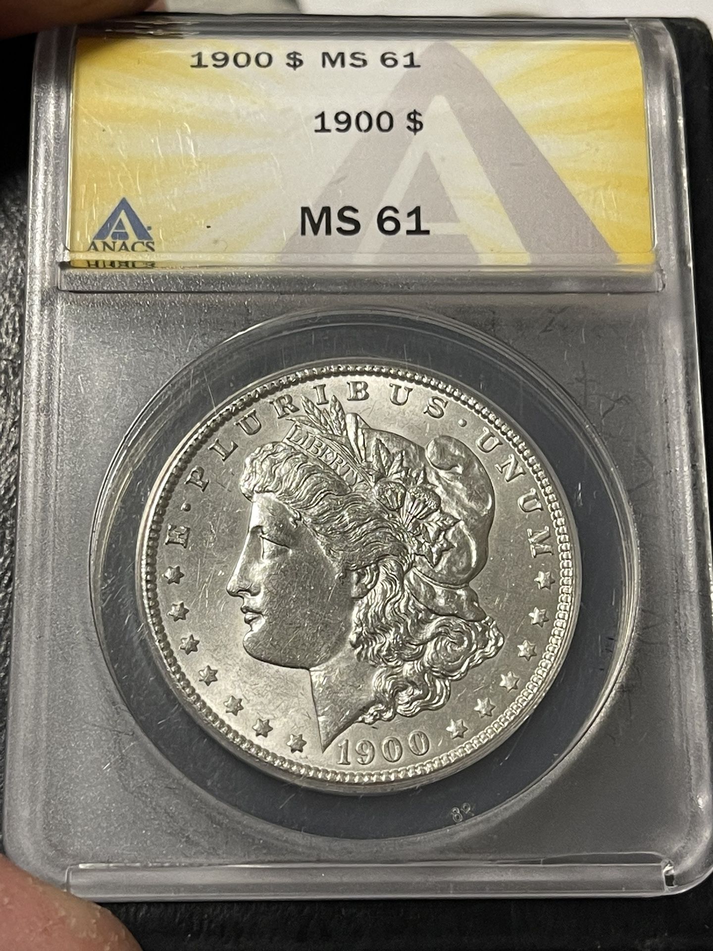 1900 P Morgan Silver Dollar Graded MS61