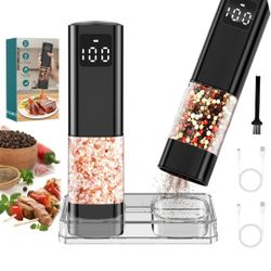 Electric Salt and Pepper Grinder Set