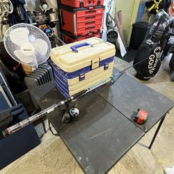 Penn Wrath Fishing Rod w/Wrath 5000 Reel and Full Tackle Box 