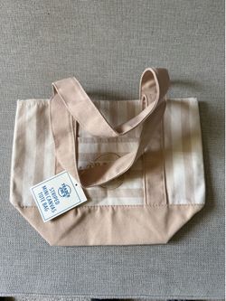 Trader Joe’s Brown Striped Summer Mini Tote Bag ☀️🤎