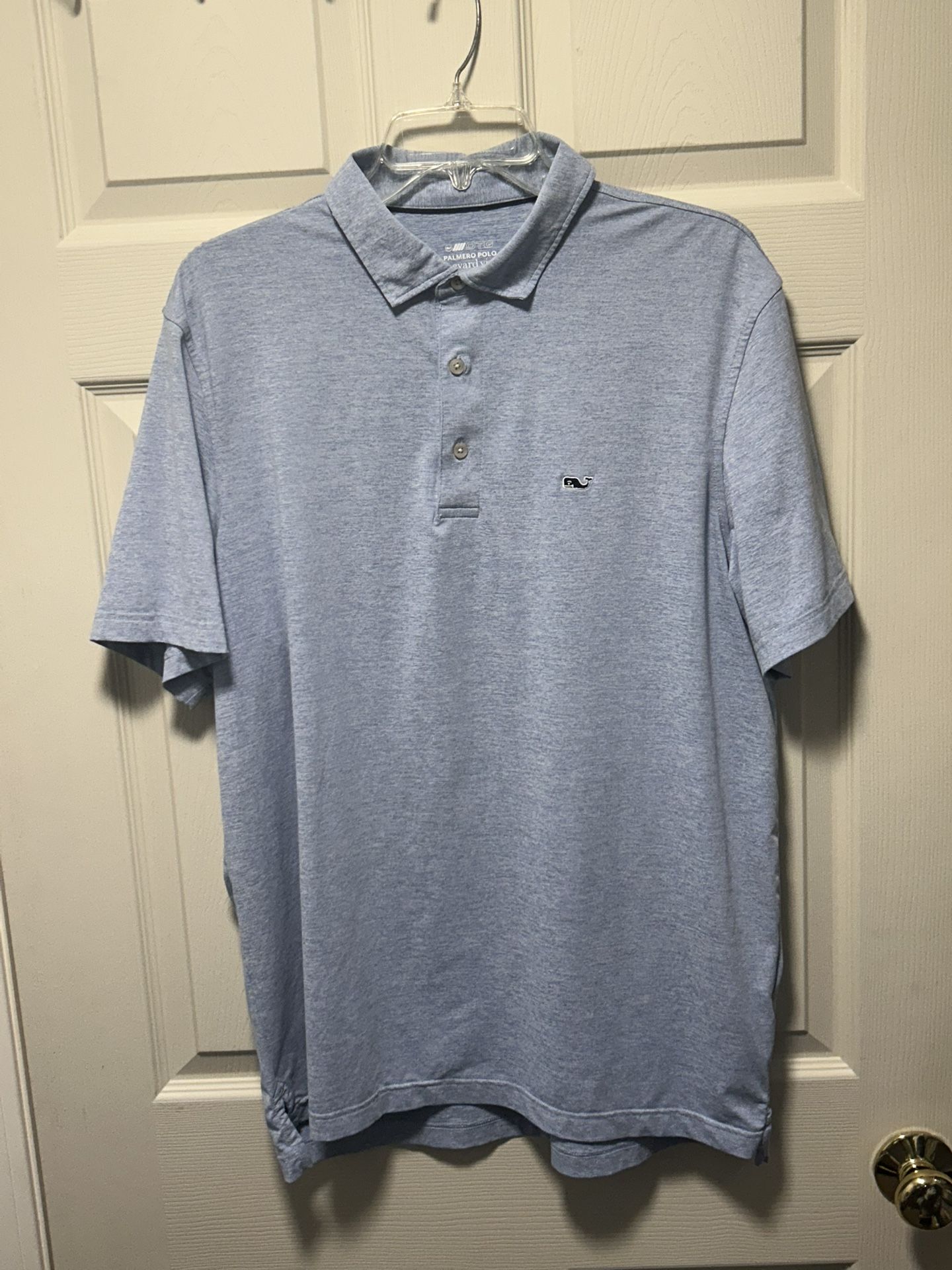 Vineyard Vines Palmero Polo Shirt Mens Large Blue Performance Short Sleeve