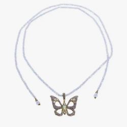 Heidi Daus Monarch Magic Butterfly Pendant Beaded Necklace 