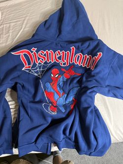 Disneyland Spiderman Zip Up Sweatshirt Hoodie M L XL