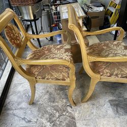 At Of Two Vintage Accent Chairs 