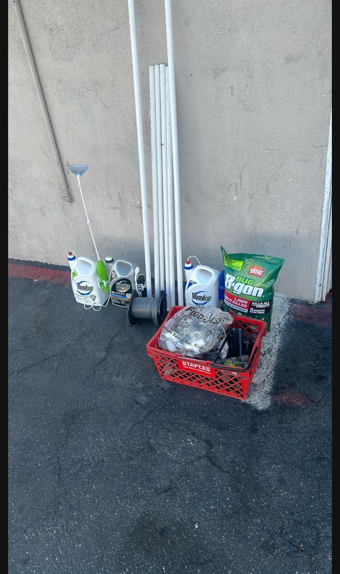 Lawn Insect Killer And PVC Pipe