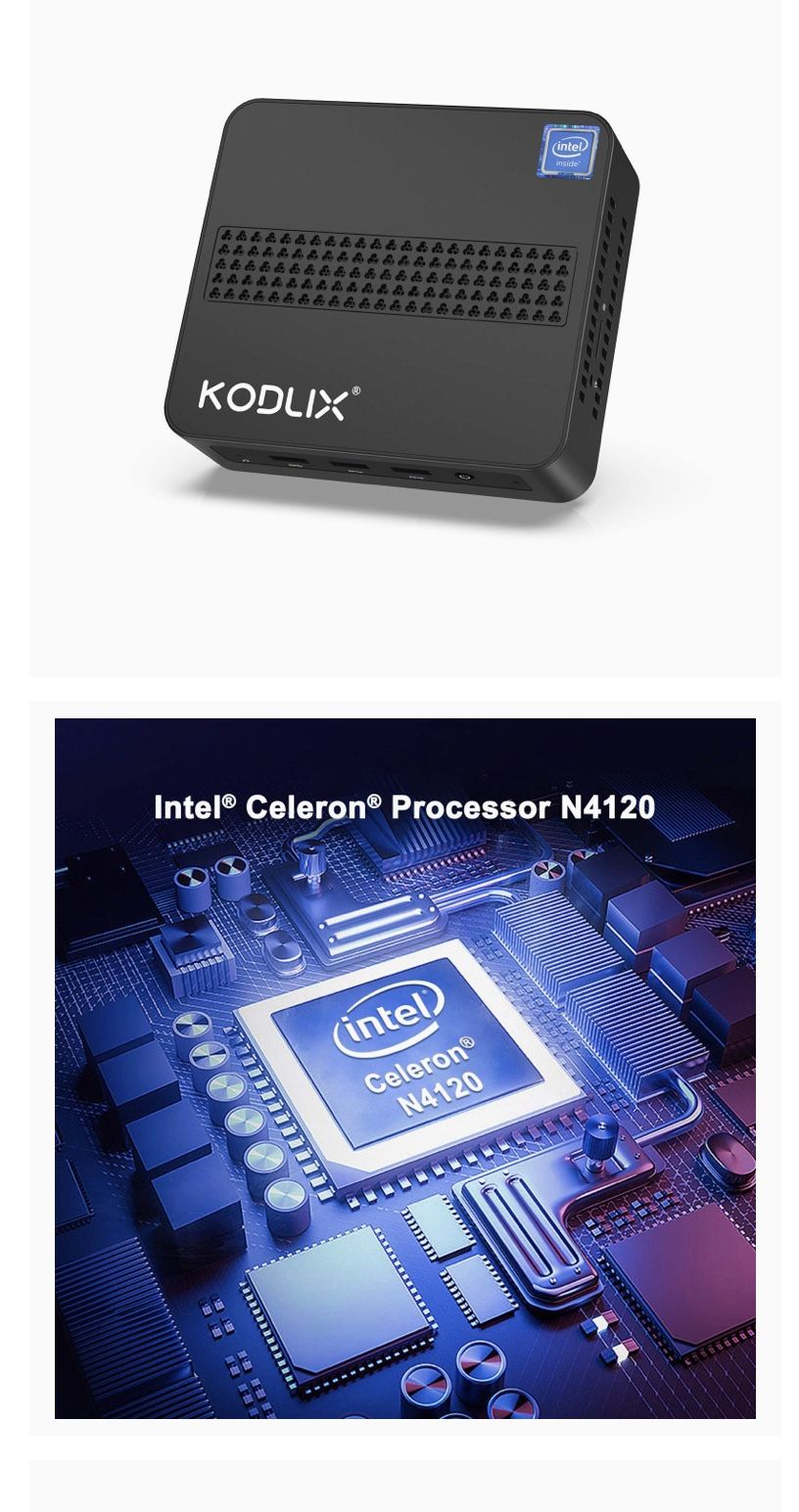 Mini PC Fanless Windows 10 Pro Intel Celeron Processor N4120(up to 2.6GHz) Expandable 8GB DDR4 128GB SSD,Mini Desktop Computer Support HDMI2.0a&Mini D