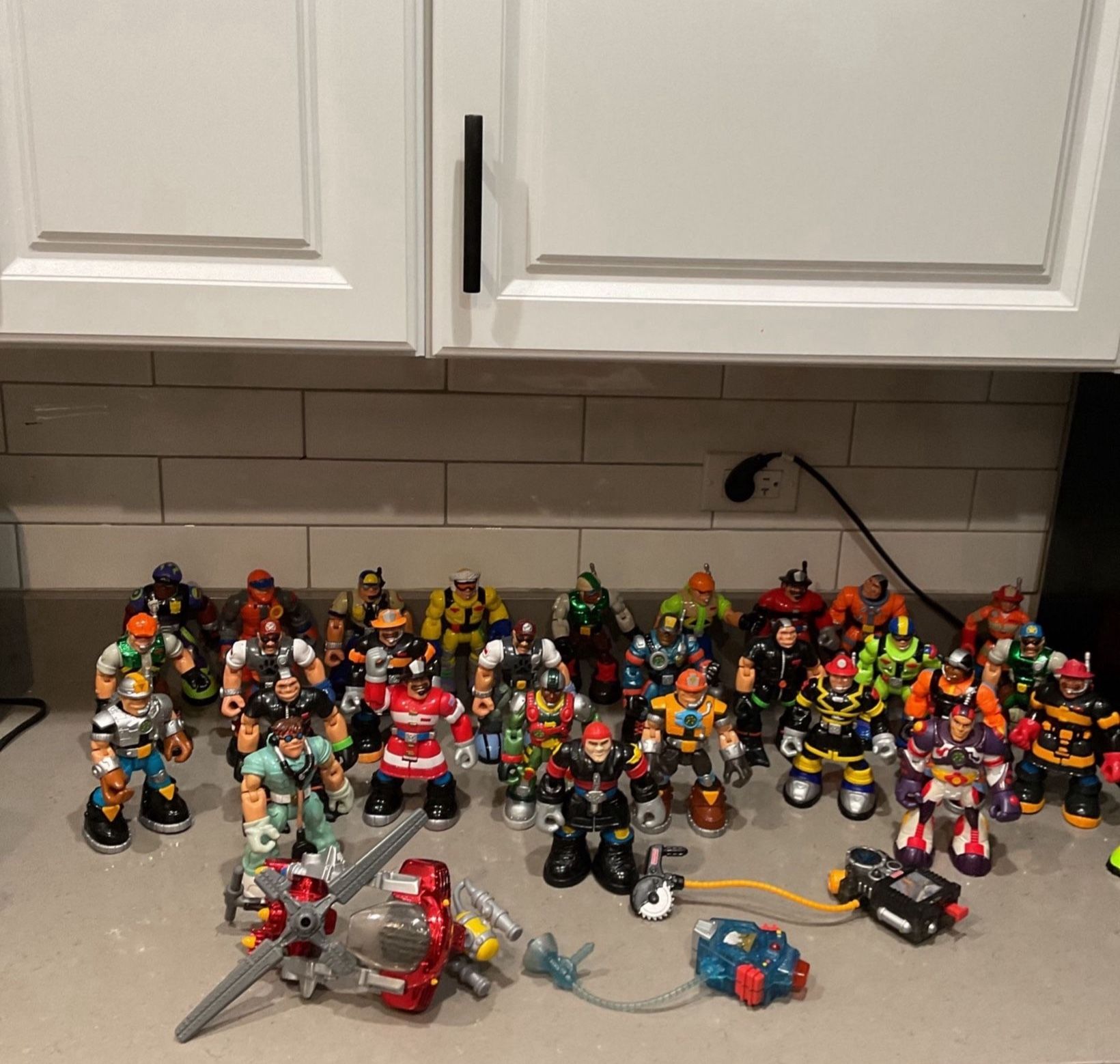 33 Pcs Lot Rescue Heroes Mattel Action Figures