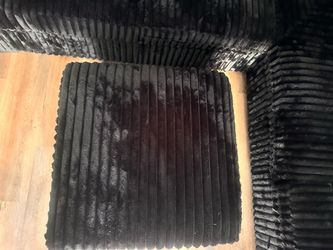 Black Corduroy Corner Sofa