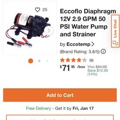 Ecoflo Diaphragm Water Pump 