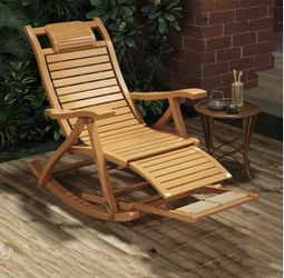 Rocking Chair, Lounge Chair, Foldable Bamboo Chair, Outdoor Rocking Chair