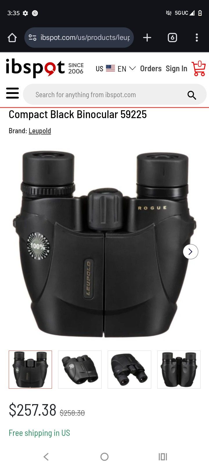 Combat Black Binoculars 