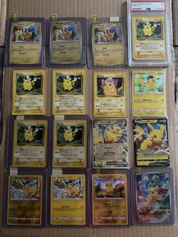 Pikachu Cards (16 Cards)