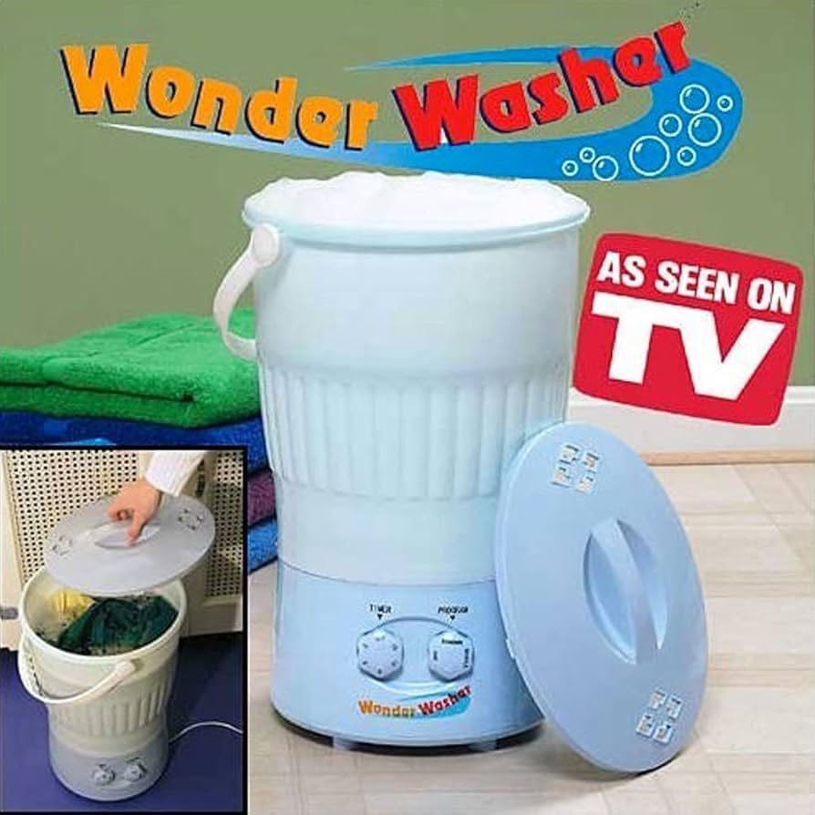 Wonder Washer: Portable Manual Washing Machine - Non-Electric Hand-Powered Washer for Apartments $20